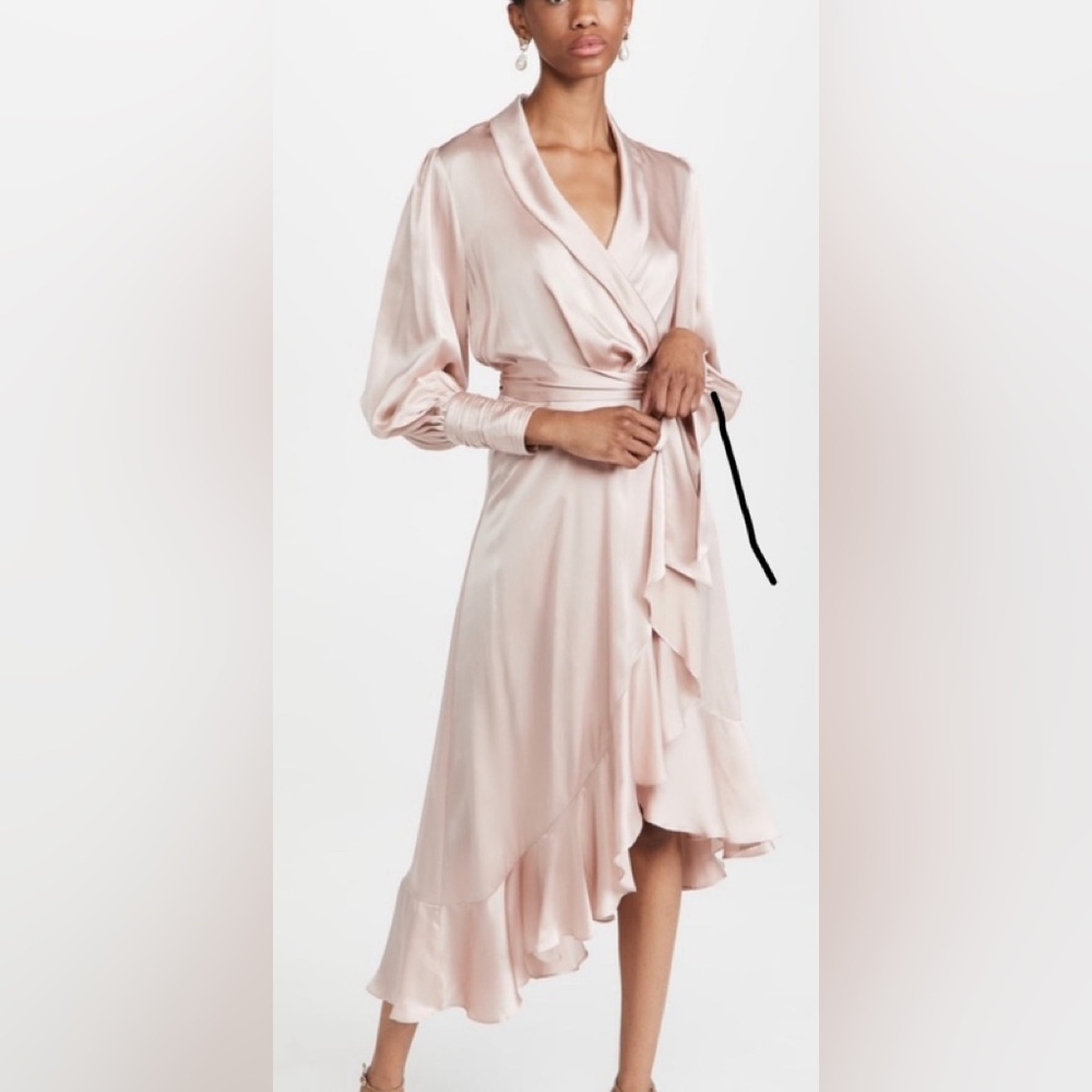 Zimmerman silk wrap midi dress